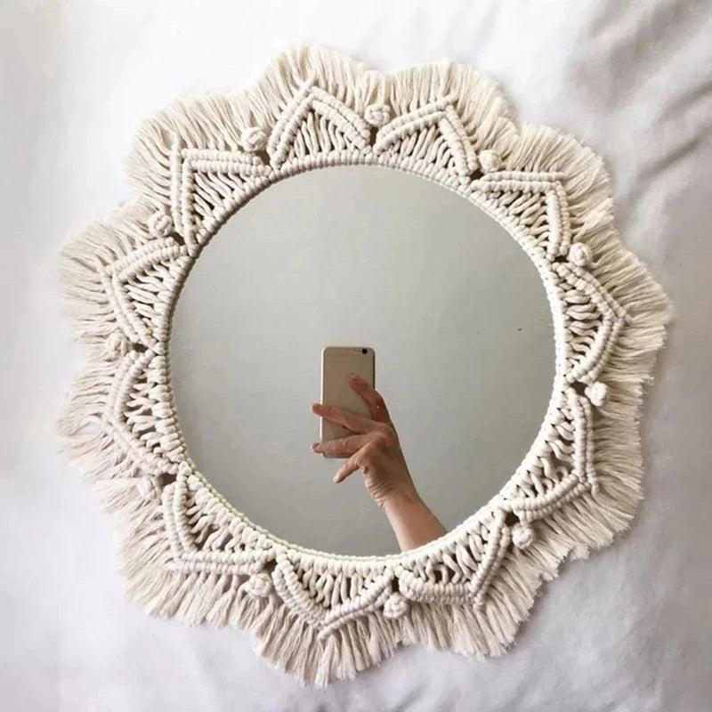 Wall Mirror Macrame Decorative Mirrors Boho Decor Wall