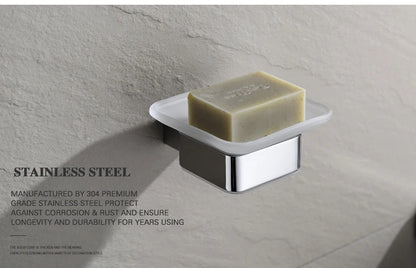 Stainless Steel Bathroom Wall Shelf Towel Bar Rack