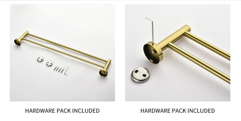 Vibrant Moderne Brushed Gold Towel Racks Fashion Gold