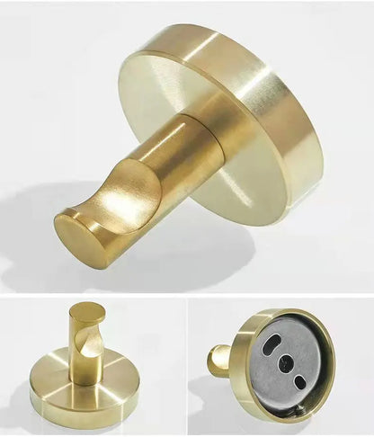 Brush Gold Stainless Steel Clothes Hook Wall Mounted
