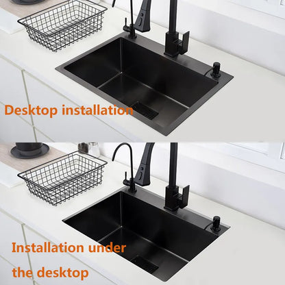 Black Sink 304 Stainless Steel Vegetable Washing Basin