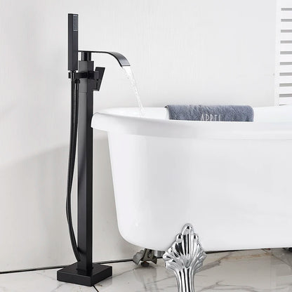 Shbshaimy Golden Floor Bathroom Bathtub Faucet Handshower Cold
