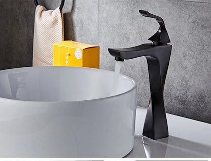 Design Basin Faucet Black Chrome Bathroom Sink Faucet