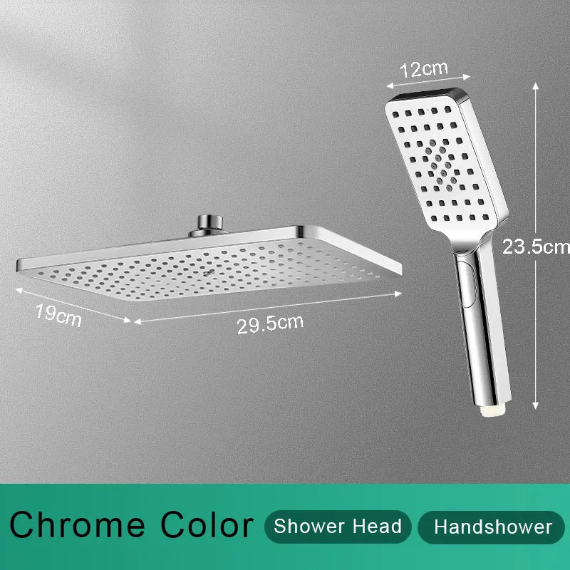 Black Golden Shower Head Rainfall Shower Faucet Head