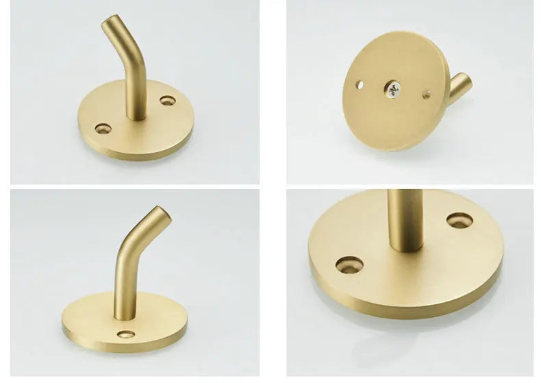 Brush Gold Stainless Steel Clothes Hook Wall Mounted