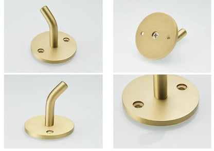 Brush Gold Stainless Steel Clothes Hook Wall Mounted