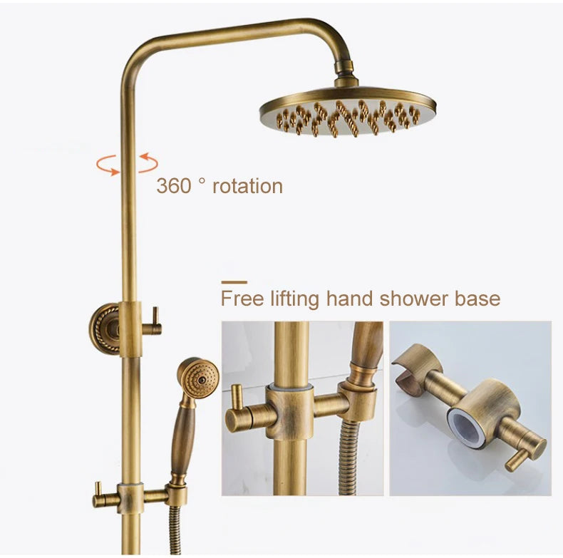 Rain Shower Bidet Spray Faucet Antique Bronze Finished