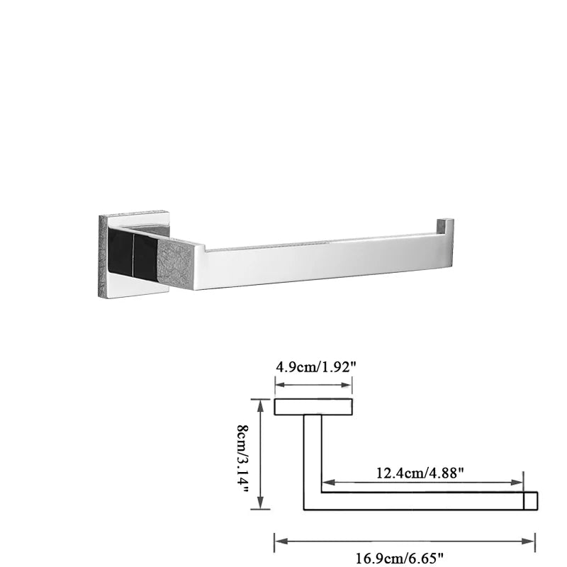 Bathroom Hardware Chrome Robe Hook Towel Rail Bar