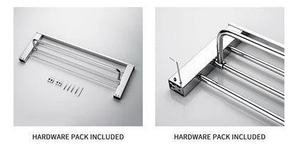 Stainless Steel Bathroom Wall Shelf Towel Bar Rack