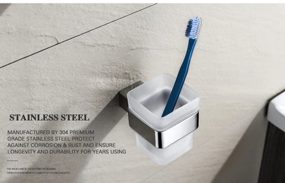 Stainless Steel Bathroom Wall Shelf Towel Bar Rack