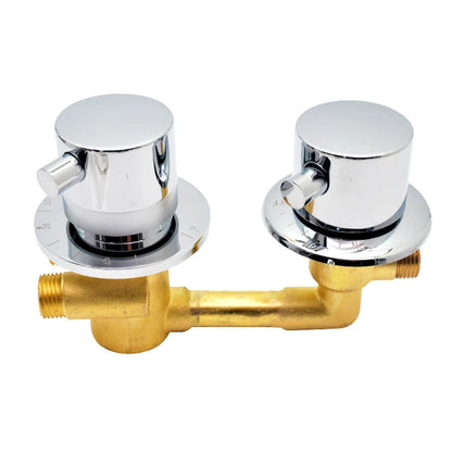 Brass Thermostatic Shower Faucet Way Output Shower Room