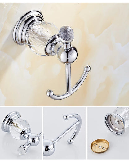 Bathroom Hardware Crystal Bath Towel Shelf Toilet Paper