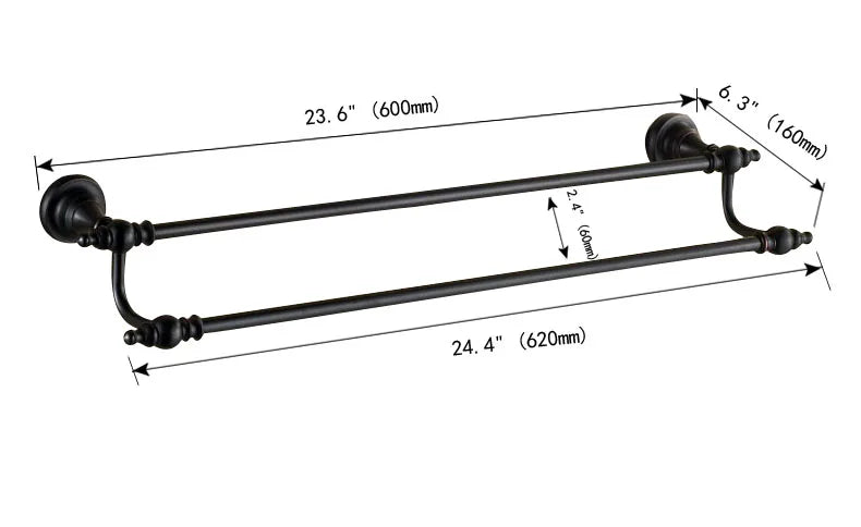 Black Oil Rubbed Bronze Brass Bathroom Bath Hardware