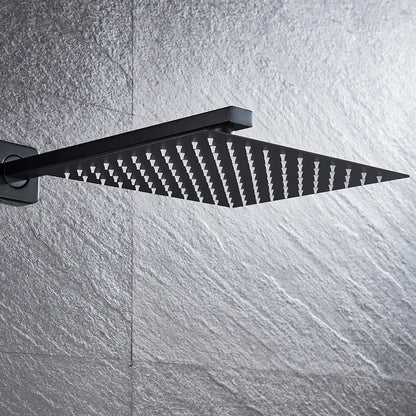Black Shower Wall Mounted Shower Faucet Mixer 8/10/12/16