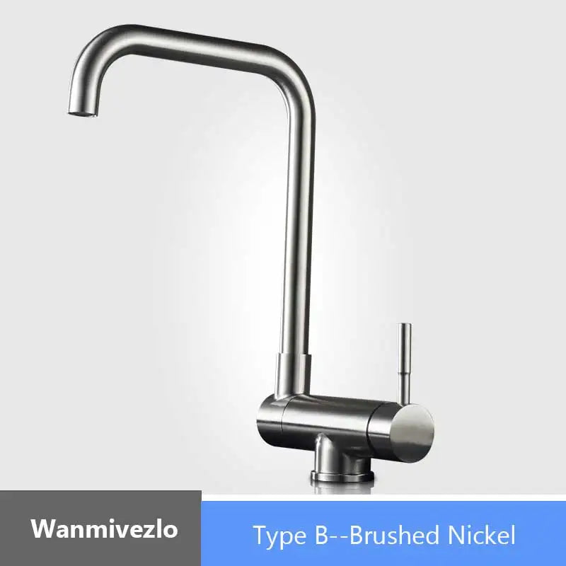 Brushed Gold Sink Faucet 360 Rotation Folding Faucet