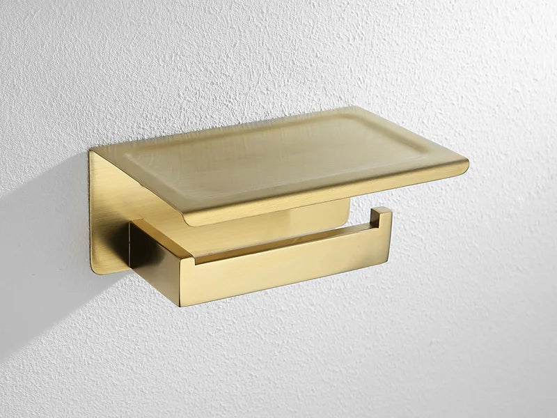 Gold Brushed Bathroom Hardware Towel Bar Rail Toilet