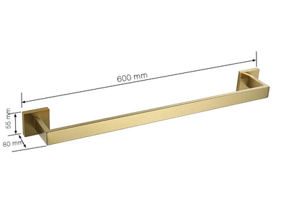 Gold Brushed Bathroom Hardware Towel Bar Rail Toilet
