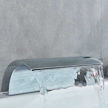 Bronze Black Waterfall Bathtub Faucet Led Light Bathtub