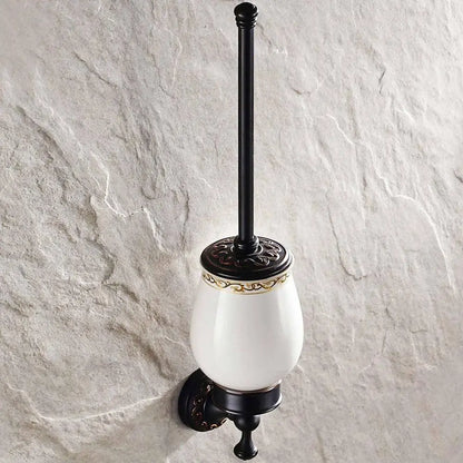 Modern Black Wall Mounted Bath Hardware Luxury Brass
