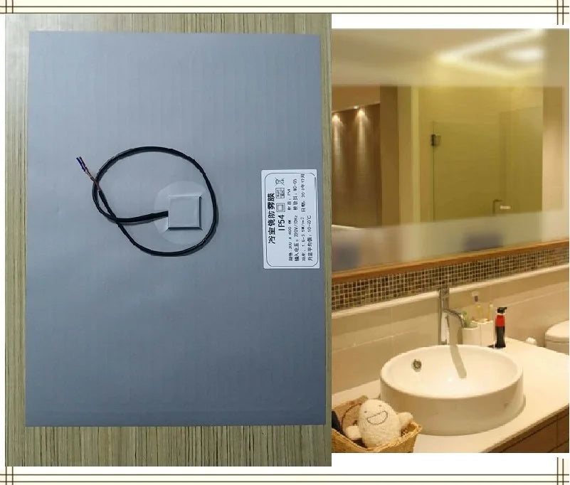 Bathroom Mirror Shower Protective Film Anti Fog Window