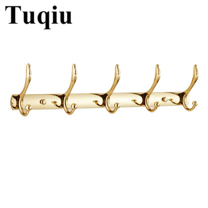Wall Mounted Gold/Chrome/Rose Gold Clothes Hat Hook Row