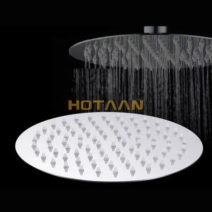 Inch 20x20cm Luxury Round Overhead Rain Shower Head
