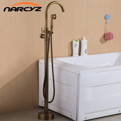 Bathtub Faucets Antique/ Black Floor Mounted Standing Bathtub