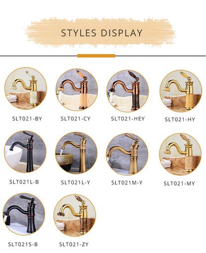 Zgrk Basin Faucets Antique Brass Sink Faucet Handle