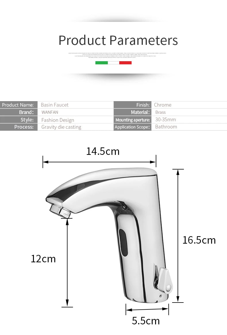 Bathroom Faucet Electric Automatic Sensor Faucet Touchless Sink