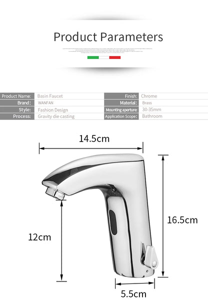 Bathroom Faucet Electric Automatic Sensor Faucet Touchless Sink