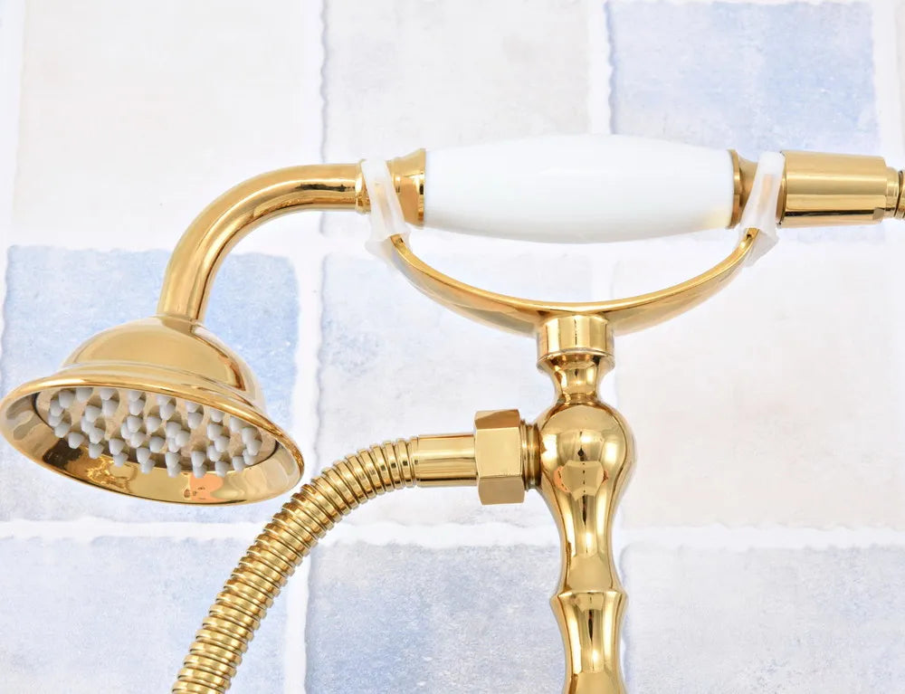 Bathtub Faucets Luxury Gold Brass Bathtub Shower Faucet