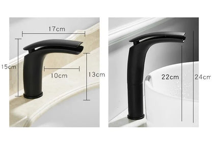 Bathroom Basin Faucet White Black Solid Brass Specail
