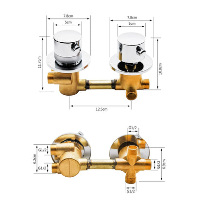 Vagsure 2/3/4/5ways Outlet Brass Mixing Valve Diverter