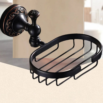 Modern Black Wall Mounted Bath Hardware Luxury Brass