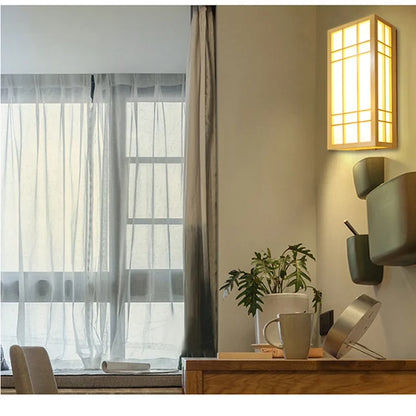 Modern Japanese Wall Lamp Tatami Style Minimalist Wall