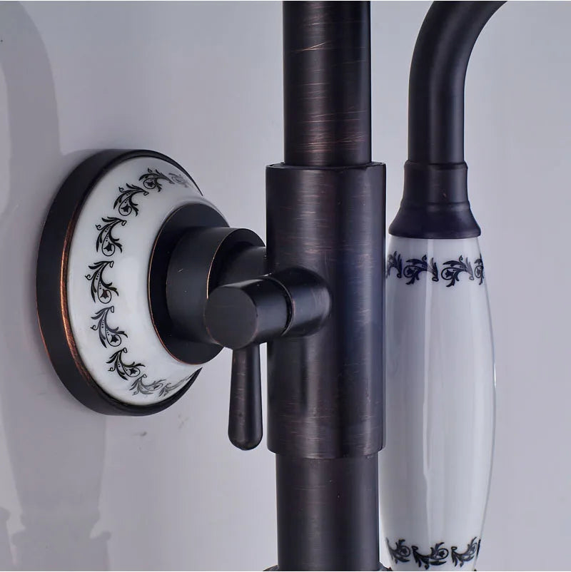 Luxury Shower Faucet Dual Handle Rainfall Bathroom Shower