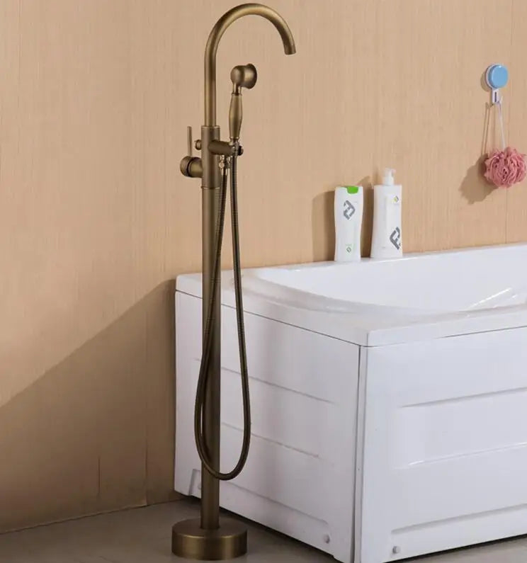 Bathtub Faucets Antique/ Black Floor Mounted Standing Bathtub