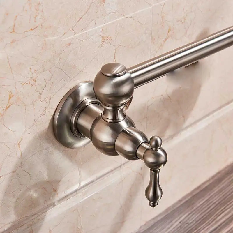 Brushed Gold Faucet Wall Mount Bathroom Basin Faucet