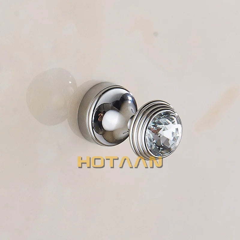 Crystal Hook Chrome Color Wall Clothes Rack Cloth
