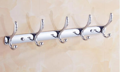 Wall Mounted Gold/Chrome/Rose Gold Clothes Hat Hook Row