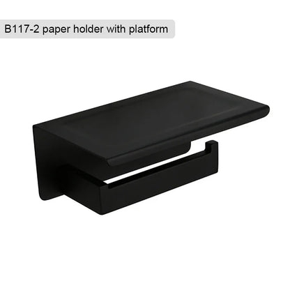 Matte Black Bathroom Hardware 304 Stainless Steel Towel