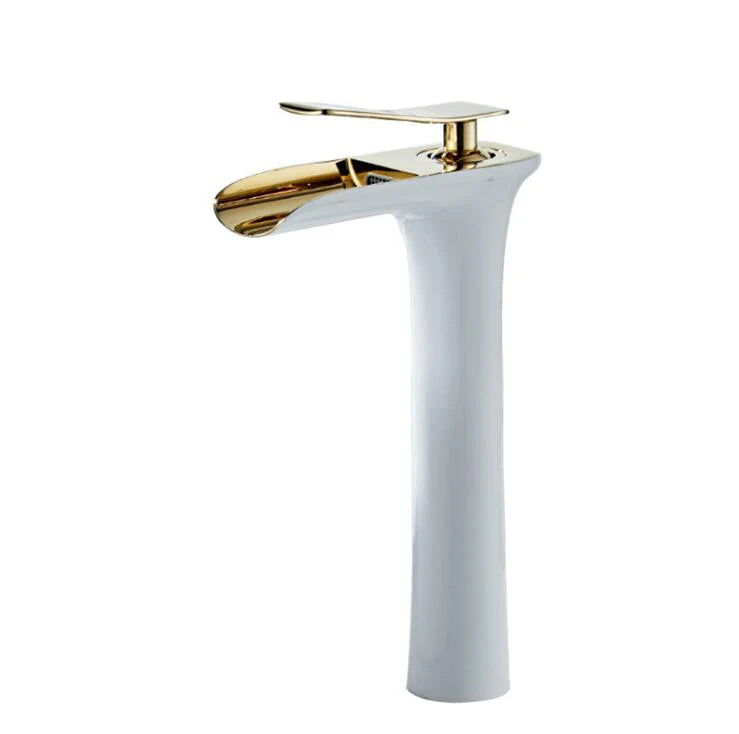 Basin Faucets Modern White Bathroom Faucet Waterfall Faucets