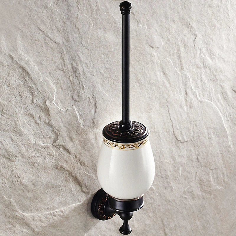 Modern Black Wall Mounted Bath Hardware Luxury Brass