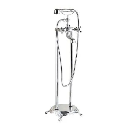 Luxury Antique Brass Bathroom Floor Mounted Standing Bathtub