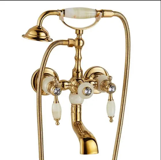Luxury Antique Style Gold Bath Tub Faucet Ceramic