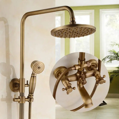 Bathroom Rain Shower Antique Bronze Wall Mounted Bath