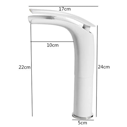 Bathroom Basin Faucet White Black Solid Brass Specail