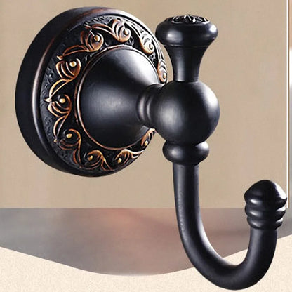 Modern Black Wall Mounted Bath Hardware Luxury Brass