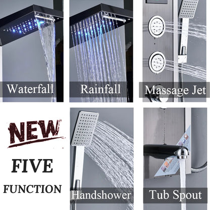 Luxury Led Shower Panel Spa Massage Jet Shower