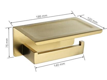 Gold Brushed Bathroom Hardware Towel Bar Rail Toilet